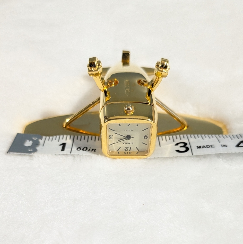 Timex Gold Plane Mini Clock Decor (Untested) - Picture 12 of 12